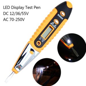AC/DC 12-250V LCD Digital Display Voltage Test Pen Multi-functional Voltage Detector Tester